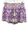 Kivari Size 4 Pink & Purple Tencel & Linen Elastic & Drawstring Waist Shorts Pink & Purple / 4
