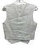 Miou Muse Size S Cream White Linen Sleeveless Button Front Side Zip Short Set Cream White / S