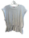 Sundry Size XS White Sleeveless Boat Neck Elastic Waist Seam Detail Top White / XS