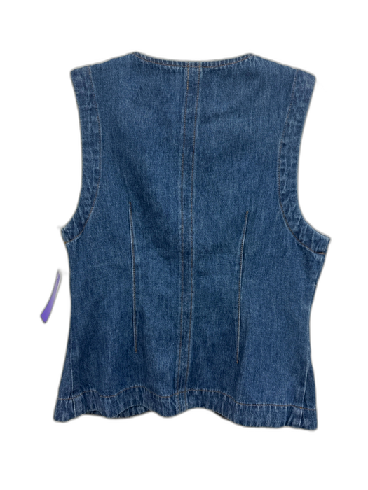 Derek Lam 10 Crosby Size 4 Medium Wash Cotton Denim knot buttons Vest Top Medium Wash / 4
