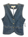 Derek Lam 10 Crosby Size 4 Medium Wash Cotton Denim knot buttons Vest Top Medium Wash / 4