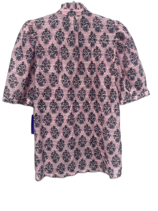 Alix of Bohemia Size S Pink, Blue, Green Floral Puff Sleeve Button Down Top Pink, Blue, Green / S