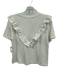 Buru Size S Ivory White Cotton Ruffle short sleeve Top Ivory White / S