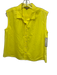 Lilla P Size S Yellow Cotton Sleeveless gathered yoke Button Down Top Yellow / S