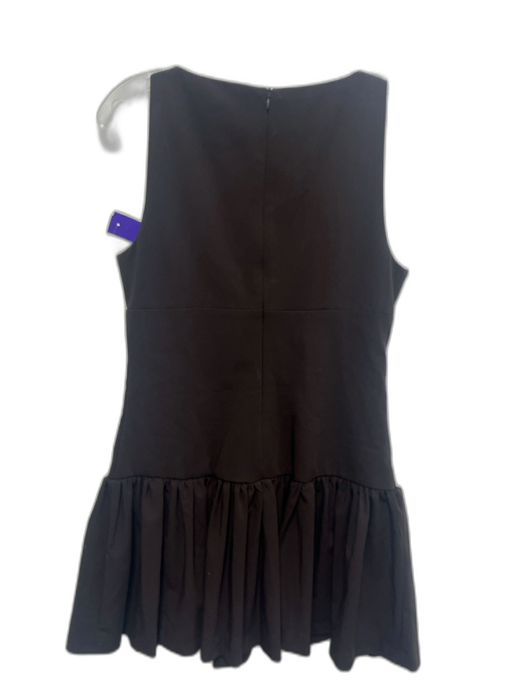Zara Size M Dark Brown Polyester Drop Waist Bow Mini Dress Dark Brown / M