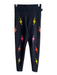 Ultracor Size M Black & Multi Nylon Blend High Rise Lightning Bolt Leggings Black & Multi / M