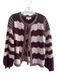 Listicle Size S Red & Nude Acrylic Knit Long Sleeve Tie Front Striped Sweater Red & Nude / S