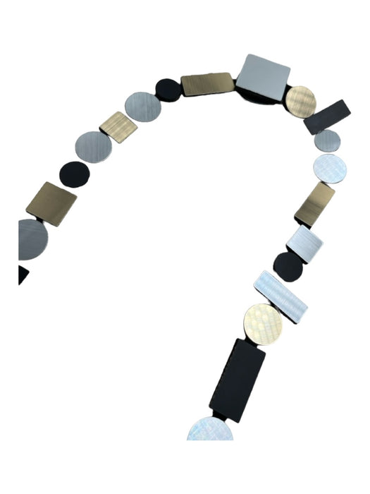 ISkin Sisters Silver, gold & black Geometric Magnetic Close Necklace Silver, gold & black