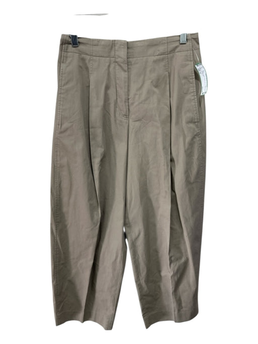 COS Size 6 Beige Cotton Pleats Zip Up Wide Leg Skirt Beige / 6