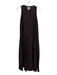 COS Size 4 Dark Brown Lyocell blend trapeze Sleeveless Midi Dress Dark Brown / 4