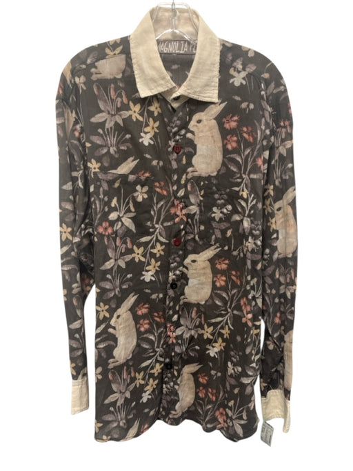 Magnolia Pearl Size One Size gray, cream, multi Cotton Floral Rabbits Top gray, cream, multi / One Size
