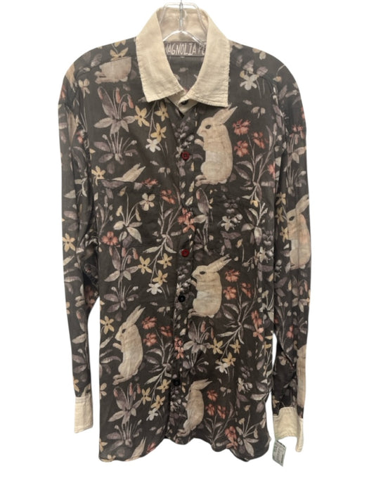 Magnolia Pearl Size One Size gray, cream, multi Cotton Floral Rabbits Top gray, cream, multi / One Size