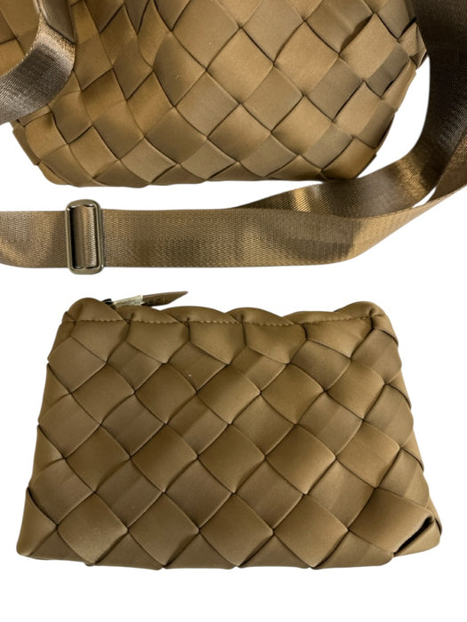 Naghedi Olive Green Neoprene Woven Detachable Strap Pouch Crossbody & Hand Bag Olive Green / S