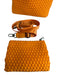 Naghedi Orange Neoprene Woven Detachable Strap Bucket Crossbody & Hand Bag Orange / S