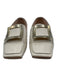 Roger Vivier Shoe Size 38.5 White & Gold Leather Buckle Square Toe Loafers White & Gold / 38.5