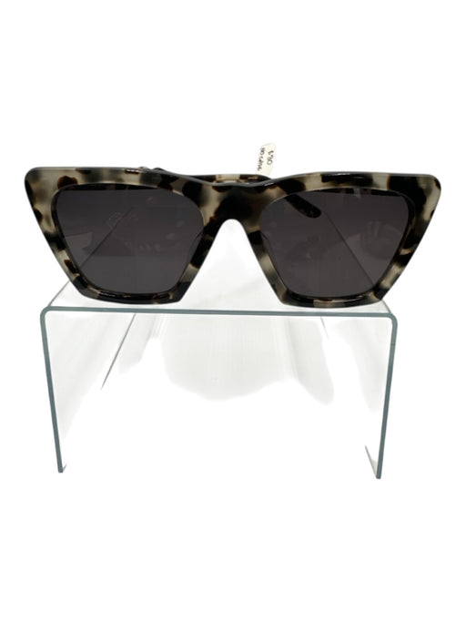 illesteva Beige & Brown Acetate Tortoiseshell Square Cat Eye Sunglasses Beige & Brown