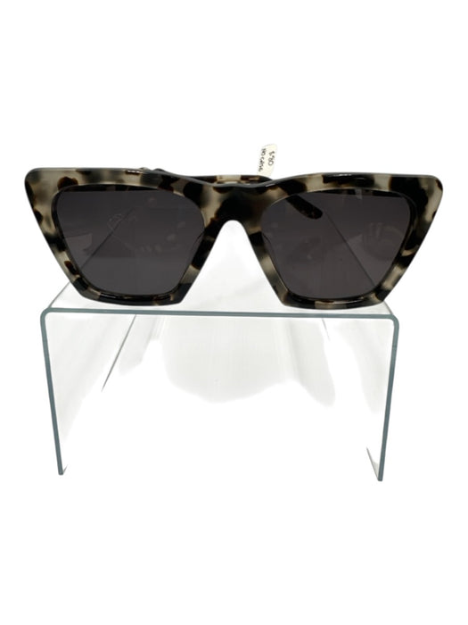 illesteva Beige & Brown Acetate Tortoiseshell Square Cat Eye Sunglasses Beige & Brown