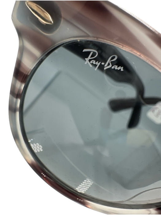Ray Ban Gray & Black Acetate Marble Stripe Tinted Lens Wayfarer Sunglasses Gray & Black