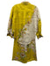 Alemais Size M yellow, white, multi Linen Button Up Long Sleeve Pant Set yellow, white, multi / M