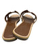 Hermes Shoe Size 38 Beige Leather Upper Patent Logo Slide Flat Sandals Beige / 38