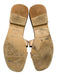 Hermes Shoe Size 38 Beige Leather Upper Patent Logo Slide Flat Sandals Beige / 38