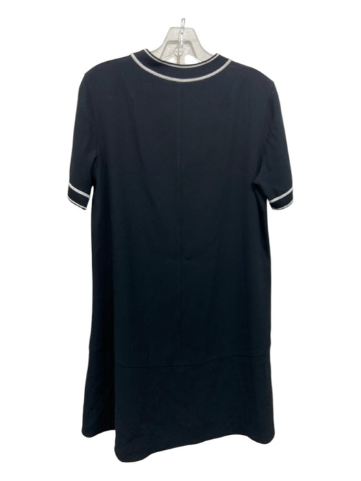 Rag & Bone Size S Black & White Synthetic Short Sleeve A Line Crepe Mini Dress Black & White / S