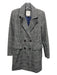 Avec Les Filles Size S Black & White Wool Houndstooth Double Breasted Coat Black & White / S