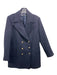 Zara Size S Navy Blue Wool & Polyester Double Breast Coat Navy Blue / S