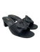 Larroude Shoe Size 9.5 Black Leather Mule Block Heel Sandals Black / 9.5