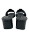 Larroude Shoe Size 9.5 Black Leather Mule Block Heel Sandals Black / 9.5