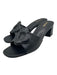 Larroude Shoe Size 9.5 Black Leather Mule Block Heel Sandals Black / 9.5