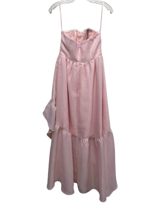 X by NBD Size Small Light Pink Overlay Strapless High Low Gown Light Pink / Small
