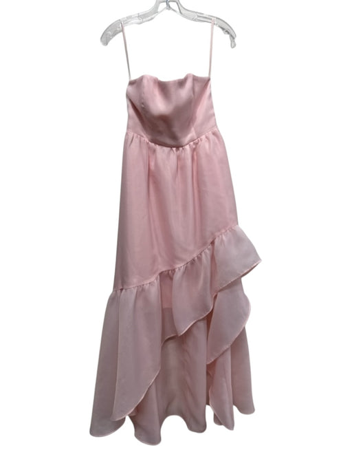 X by NBD Size Small Light Pink Overlay Strapless High Low Gown Light Pink / Small