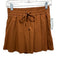 Zara Size XS Rust Orange Polyester & Polyamide Elastic Drawstring Waist Shorts Rust Orange / XS
