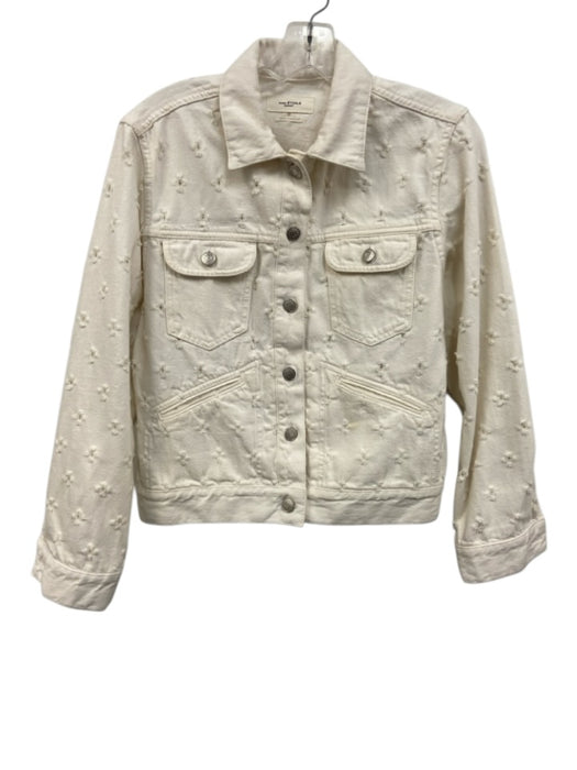 Isabel Etoile Marant Size 38 White Cotton Long Sleeve Buttons Jacket White / 38