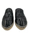 Chanel Shoe Size 39 Black Leather Upper Patent Detail Interlocking CC Espadrille Black / 39