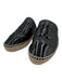 Chanel Shoe Size 39 Black Leather Upper Patent Detail Interlocking CC Espadrille Black / 39