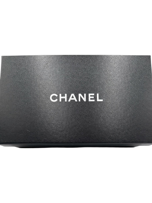 Chanel Shoe Size 39 Black Leather Upper Patent Detail Interlocking CC Espadrille Black / 39