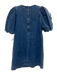 Ulla Johnson Size 2 Medium Wash Cotton Blend Denim Short Puff Sleeve Dress Medium Wash / 2