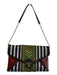 Henri Bendel Multi Leather & Canvas Chain Striped Turnlock Envelope Bag Multi