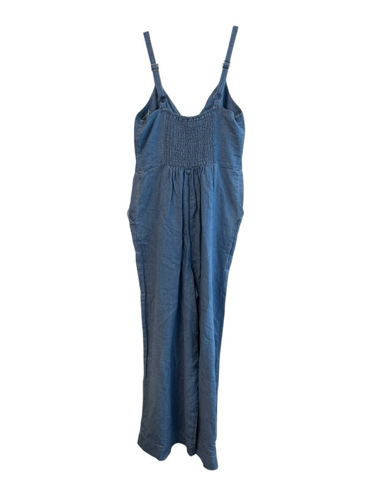 Splendid Size XS Blue Lyocell blend Tie Detail back elastic waist Jumpsuit Blue / XS