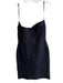 Aqua Size M Black Polyester Strapless solid color Back Zip Stretch Dress Black / M
