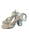 Marc Fisher Ltd Shoe Size 6.5 Silver Metallic Leather Upper open toe Shoes Silver Metallic / 6.5