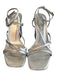 Marc Fisher Ltd Shoe Size 6.5 Silver Metallic Leather Upper open toe Shoes Silver Metallic / 6.5