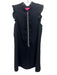 Lilly Pulitzer Size 10 Black Polyester Faux Pearl Ruffle Tie Neck Shield Dress Black / 10