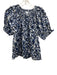 Apiece Apart Size S White, Black, Blue Cotton painted floral Puff Sleeve Top White, Black, Blue / S