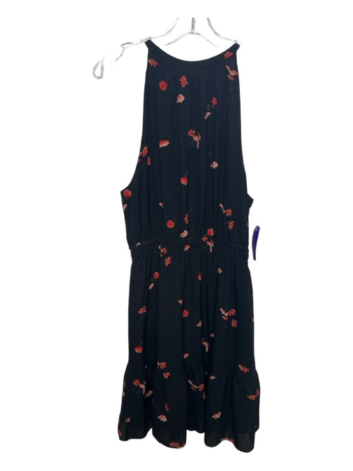 Wilfred Size L Black Red Green Polyester Floral High Neck Sleeveless Dress Black Red Green / L