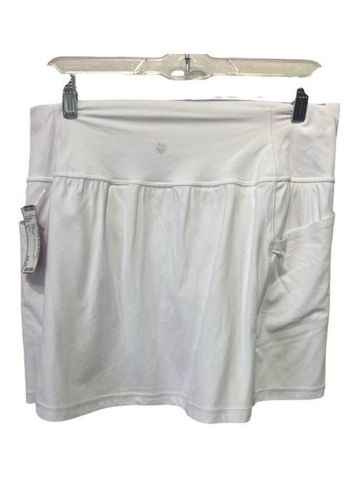 Athleta Size L White Nylon Side Pockets Skort Skirt White / L