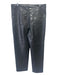 Wilfred Size 14 Black Faux Leather Button & Zip Straight High Rise Pants Black / 14