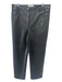 Wilfred Size 14 Black Faux Leather Button & Zip Straight High Rise Pants Black / 14